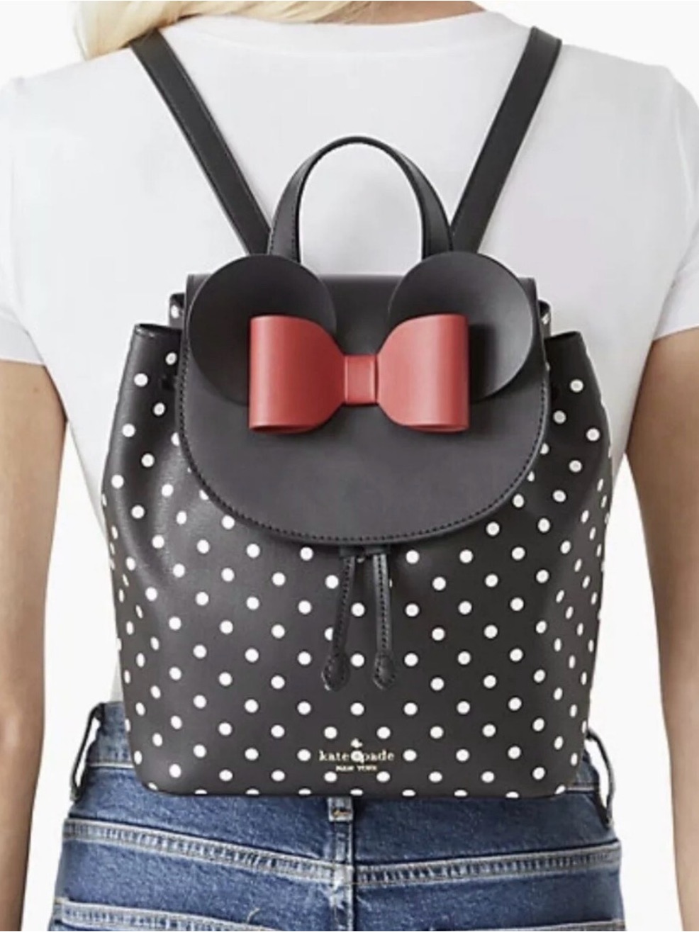 Disney X Kate Spade New York Minnie Mouse Drawstring Backpack